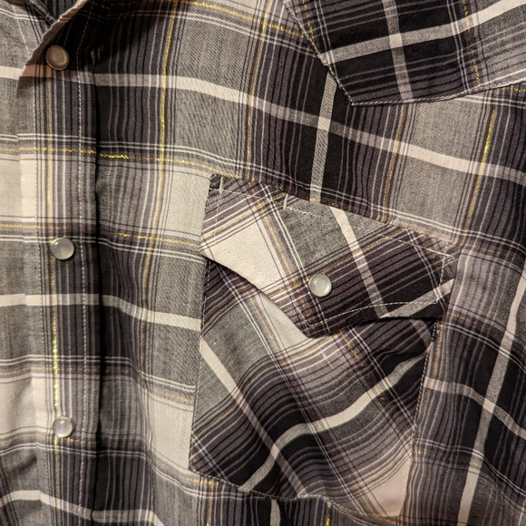 Men's Short Sleeve Pearl Snap Shirt - XXL - Picture 3 of 4